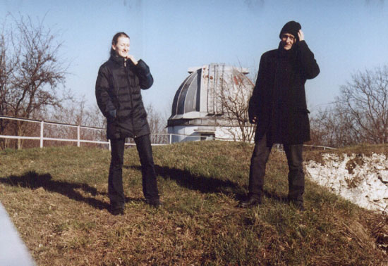 Z córką Agnieszką w Obserwatorium Astronomicznym UJ w
         Krakowie.