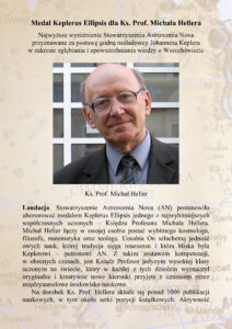 Ks. Prof. Michał Heller został uhonorowany medalem Keplerus Ellipsis